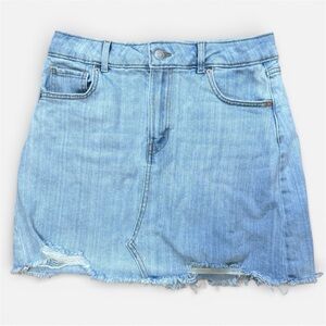 Wild Fable Blue Denim Distressed Skirt Size 8